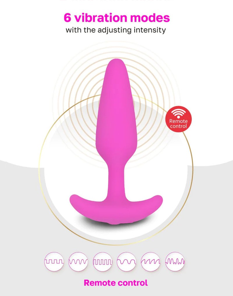 Gvibe - Gplug XS - Vibrating Butt Plug - Pink - UABDSM