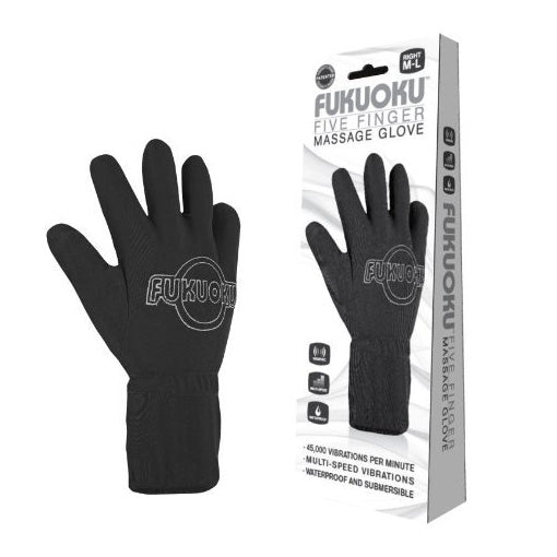 Fukuoku Vibrating Five Finger Massage Glove - Right Hand - UABDSM