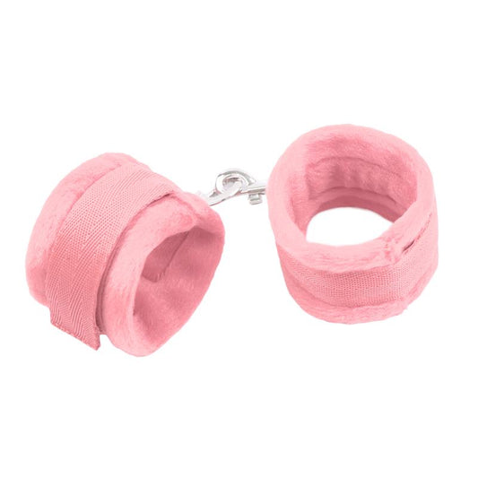 Handcuffs with Velcro with Long Fur Pink - UABDSM
