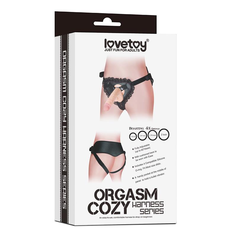 Harness Orgasm Cozy Lace (Without Dildo)  Black - UABDSM