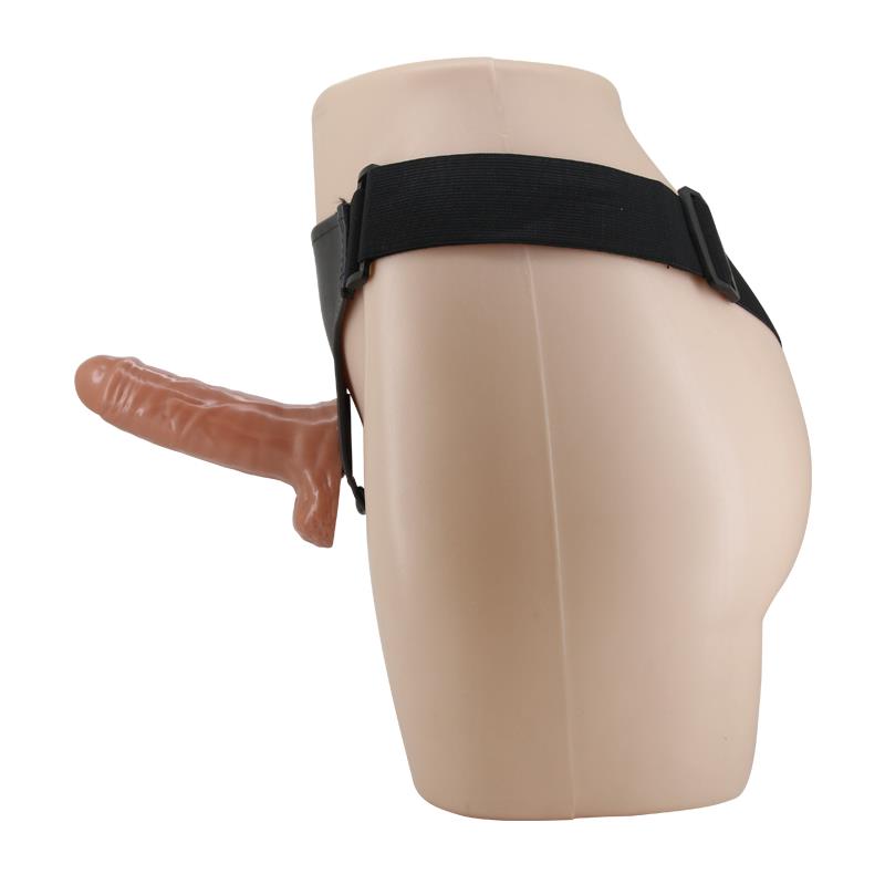 Harness with Double Retractable Dildo with Vibration - UABDSM