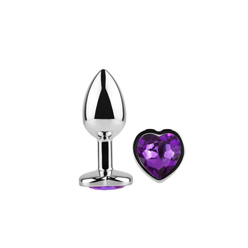 Heart Shaped Butt Plug Purple Lavender Size S - UABDSM