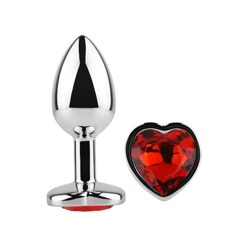 Heart Shaped Butt Plug Red Scarlet Size L - UABDSM