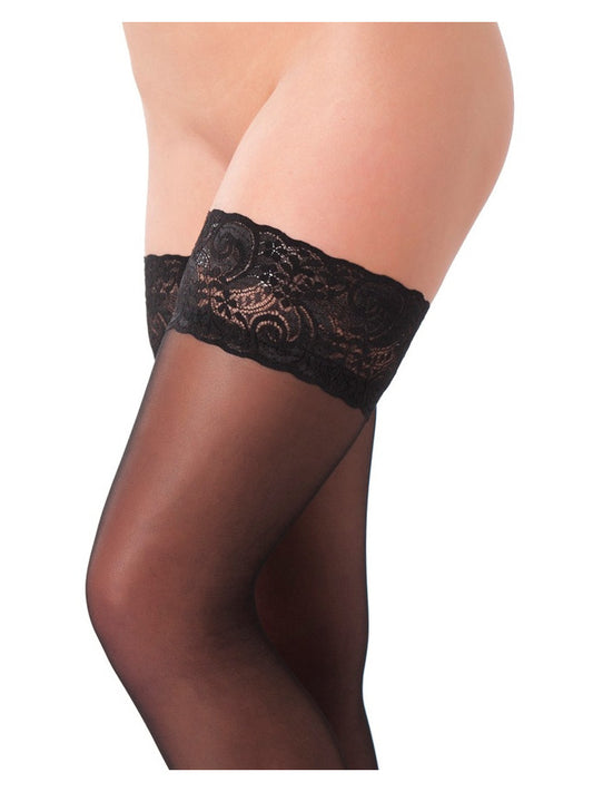 Amorable By Rimba - Hold-Up Stockings - One Size - Black - UABDSM