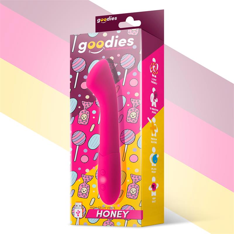 Honey G-Spot Vibe USB Silicone Fuchsia - UABDSM