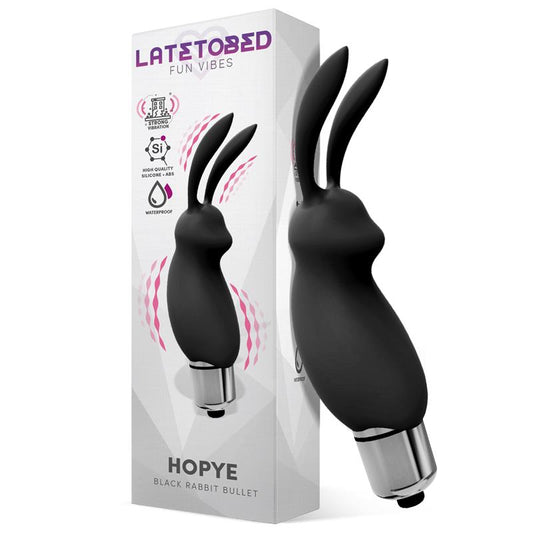 Hopye Rabbit Vibrating Bullet Silicone Black - UABDSM