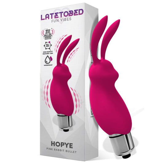 Hopye Rabbit Vibrating Bullet Silicone Pink - UABDSM