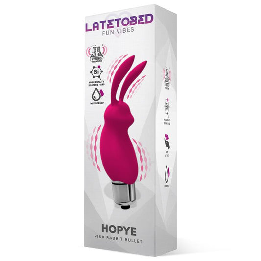 Hopye Rabbit Vibrating Bullet Silicone Pink - UABDSM