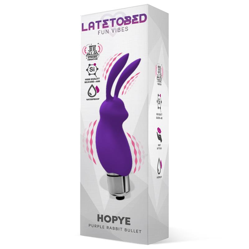 Hopye Rabbit Vibrating Bullet Silicone Purple - UABDSM