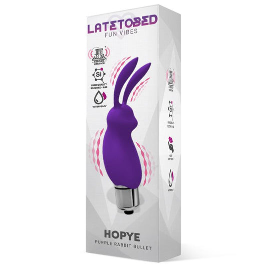Hopye Rabbit Vibrating Bullet Silicone Purple - UABDSM