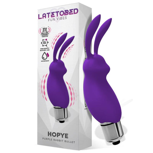 Hopye Rabbit Vibrating Bullet Silicone Purple - UABDSM