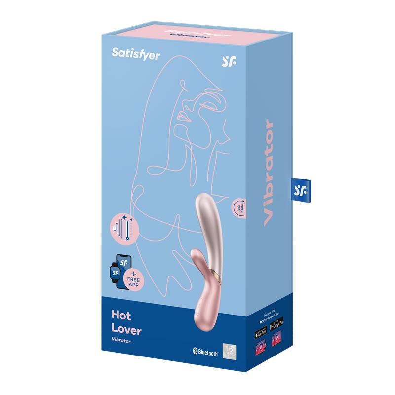 Hot Lover Heat Effect Vibrator with APP Duo-Pink - UABDSM