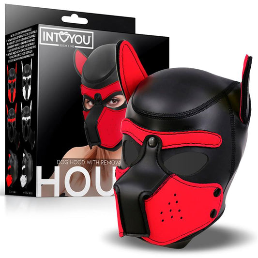 Hound Dog Hound with Removable Muzzle Neoprene Black/Red One Size - UABDSM