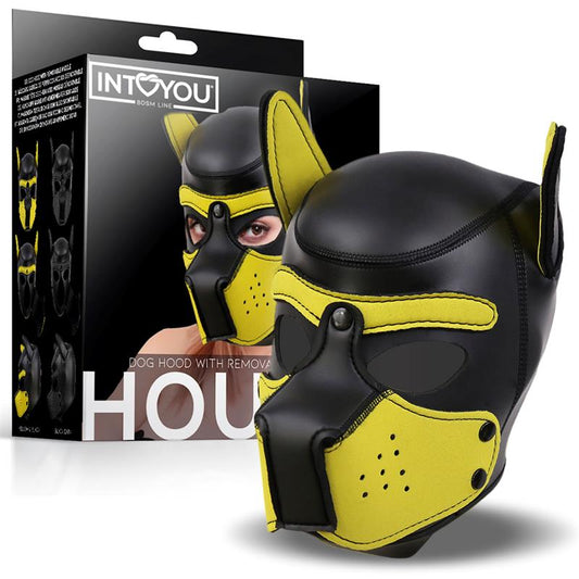 Hound Neoprene Dog Hound Removable Muzzle Black/Yellow One Size - UABDSM
