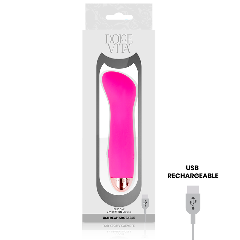 Dolce Vita Rechargeable Vibrator One Pink 7 Speed - UABDSM