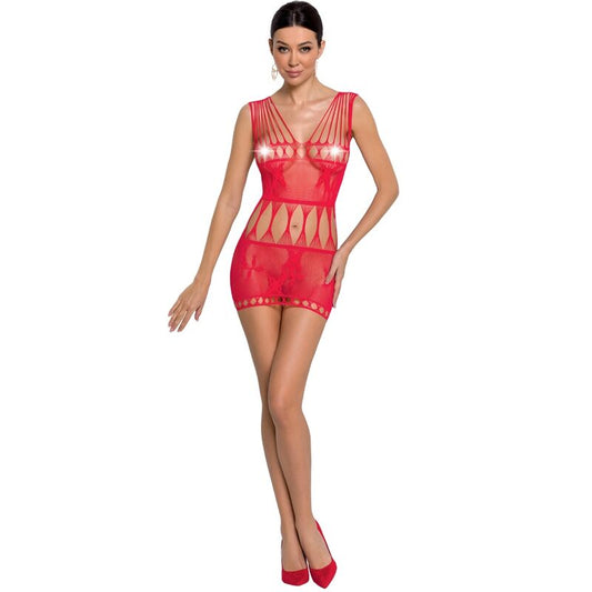 Passion Woman Bs090 Bodystocking - Red One Size - UABDSM