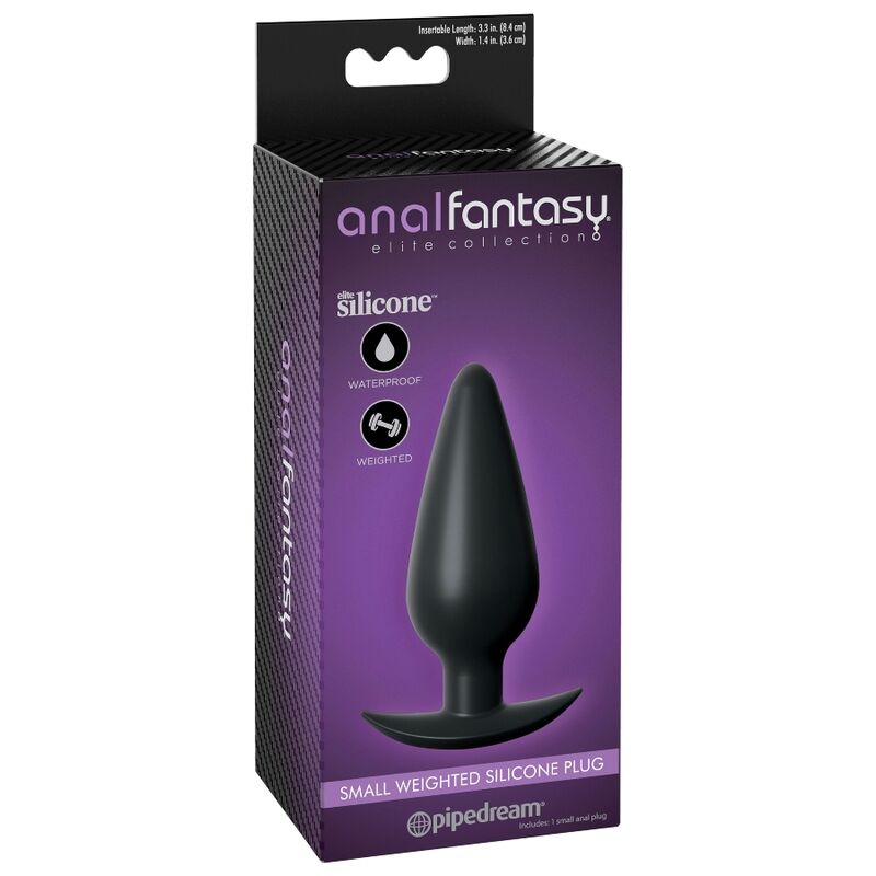 Anal Fantasy Elite Collection Small Weighted Silicone Plug - UABDSM