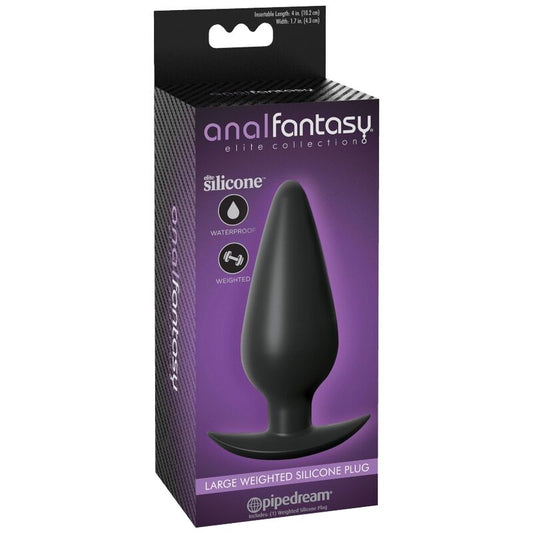 Anal Fantasy Elite Collection Large Weighted Silicone Plug - UABDSM