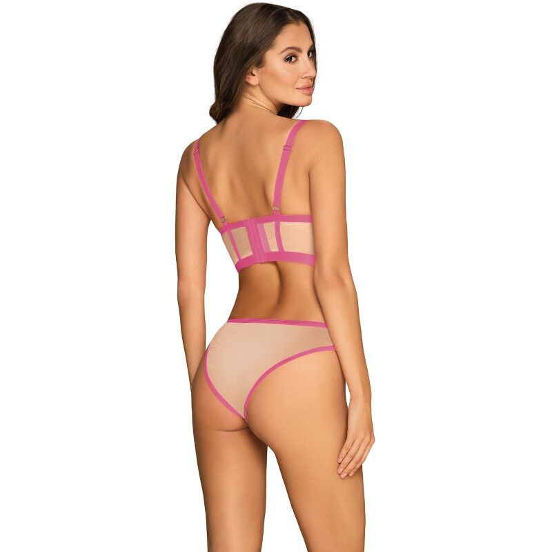 Obsessive - Nudelia Two Pieces Set - Pink S/m - UABDSM