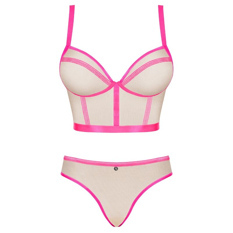 Obsessive - Nudelia Two Pieces Set - Pink L/xl - UABDSM