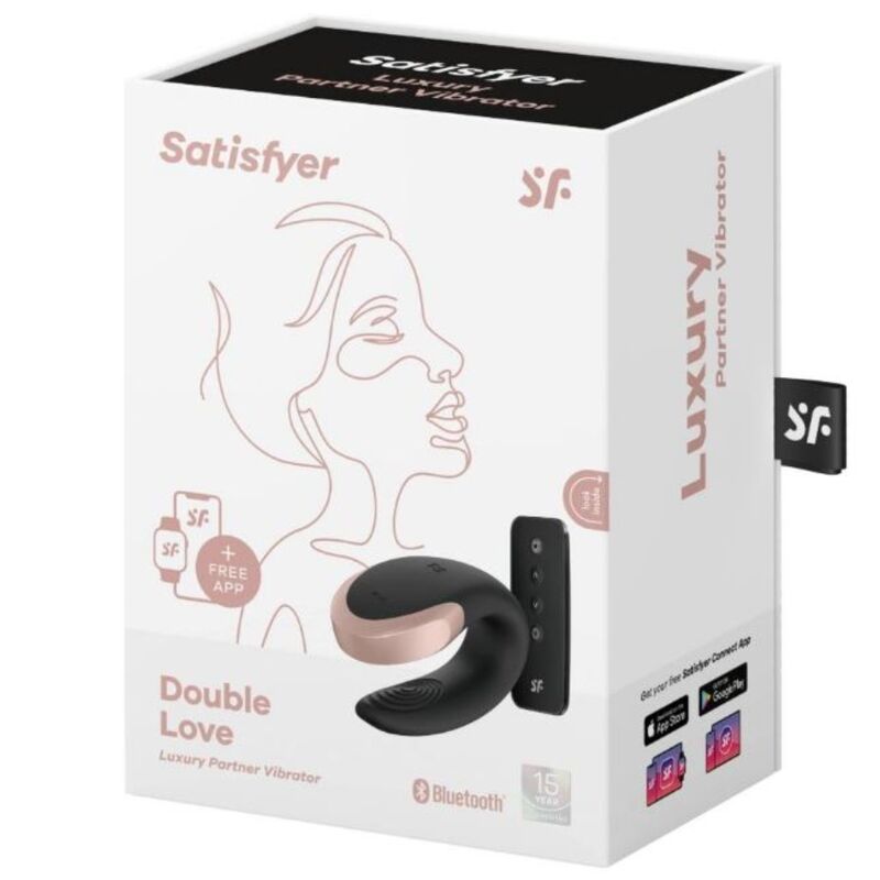 Satisfyer Double Love Luxury Partner Vibrator - Black - UABDSM