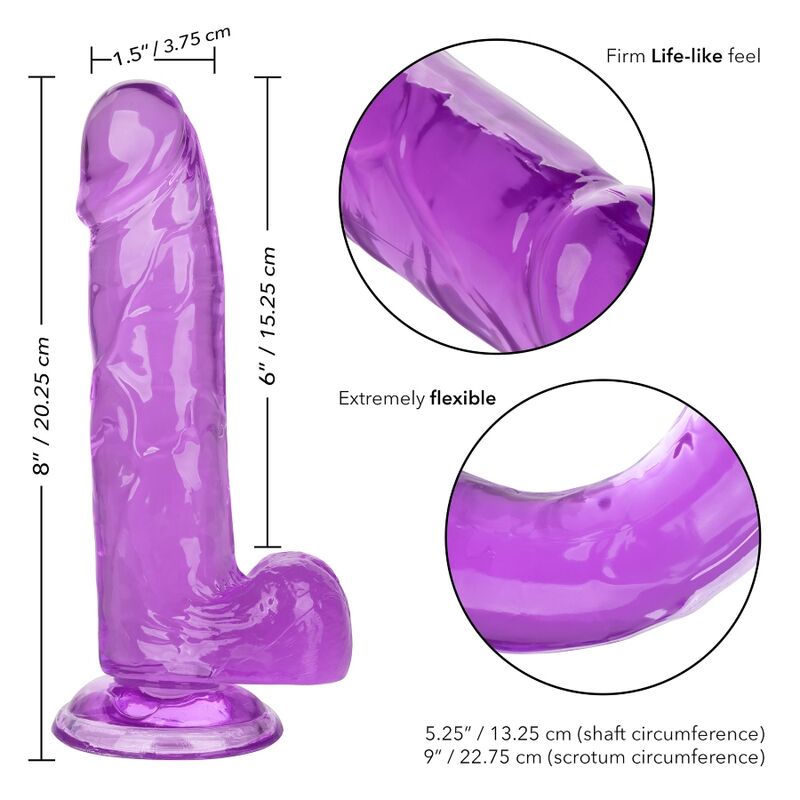 Calex Size Queen Dildo - Purple 15.3 Cm - UABDSM