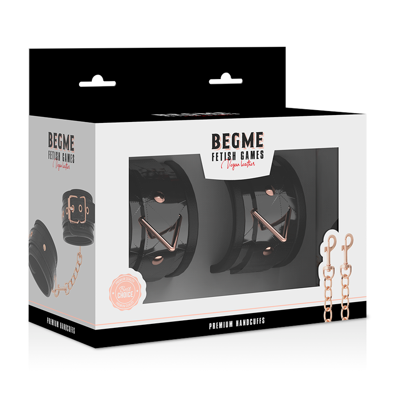 Begme Black Edition Premium Handcuffs - UABDSM