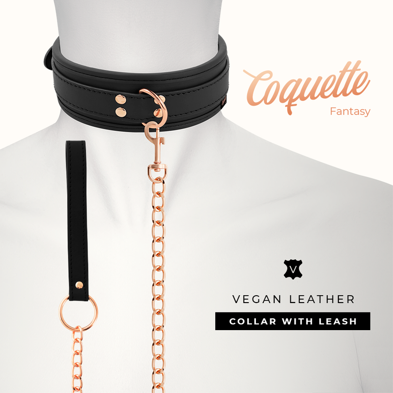 Coquette Chic Desire Fantasy Vegan Leather Collar - UABDSM