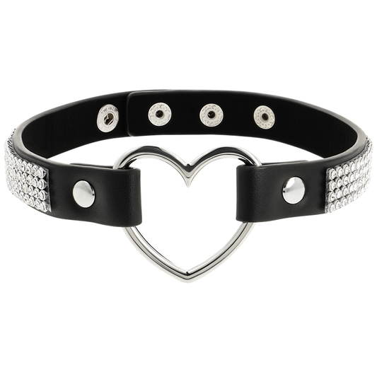 Coquette Chic Desire Hand Crafted Choker Vegan Leather  - Heart - UABDSM