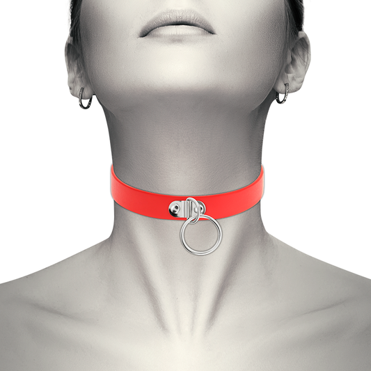 Coquette Chic Desire Hand Crafted Choker Fetish - Red - UABDSM