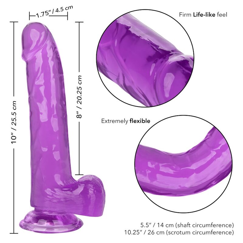 Calex Size Queen Dildo - Purple 20.3 Cm - UABDSM