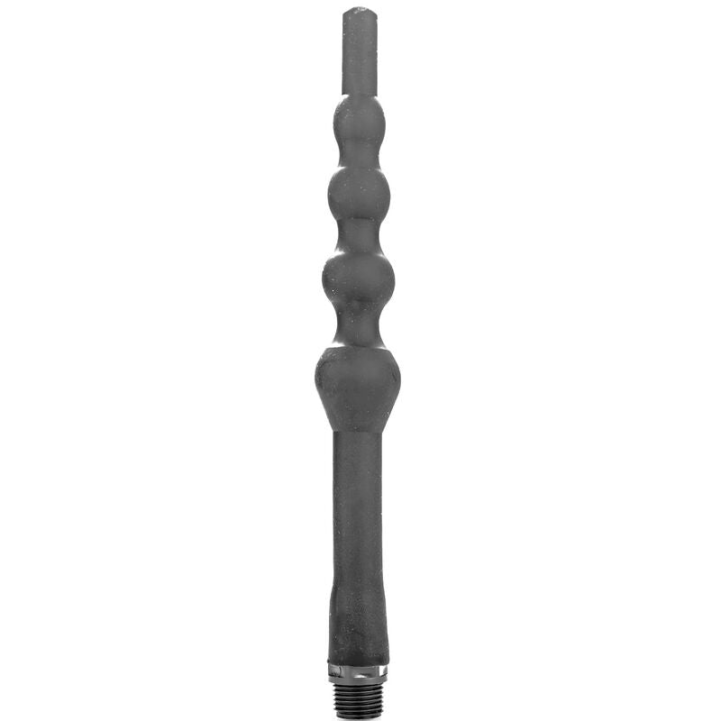 All Black Beaded Silicone Anal Douche 27cm - UABDSM