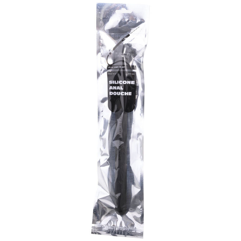 All Black Beaded Silicone Anal Douche 27cm - UABDSM