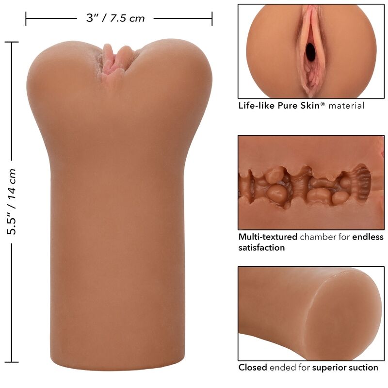 Calex Boundless Vulva Stroker - Caramel Skin - UABDSM