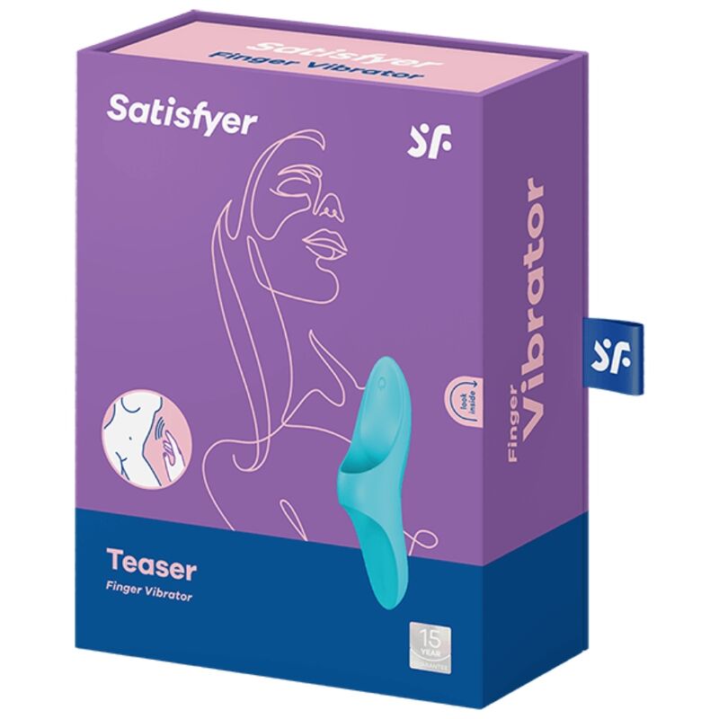 Satisfyer Teaser Finger Vibrator - Blue Light - UABDSM