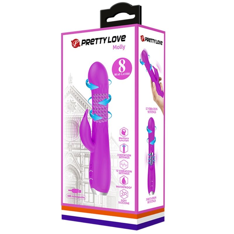 Pretty Love Molly Rechargeable Vibrator Rotating Function - UABDSM