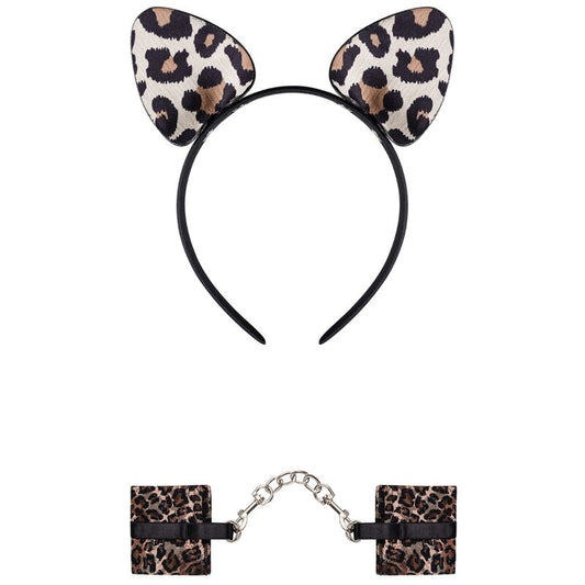 Obsessive - Tigerlla Leopard Cuffs And Ears - UABDSM