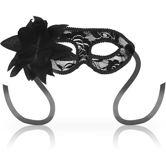 Ohmama Masks Lace Eyemask And Flower - Black - UABDSM