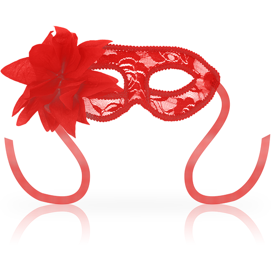 Ohmama Masks Lace Eyemask And Flower - Red - UABDSM