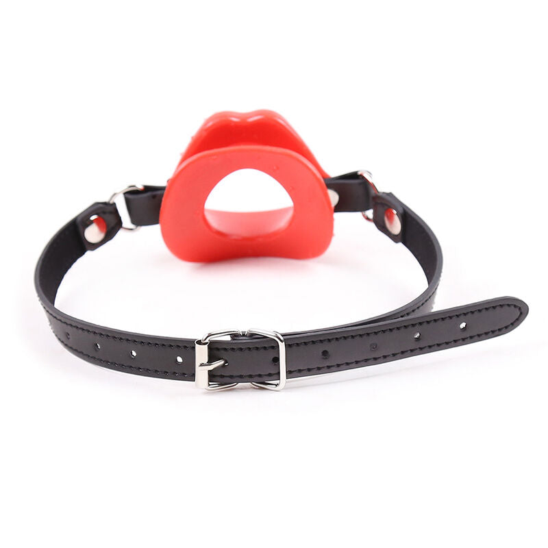 Ohmama Fetish Red Lips Gap With Pu Strap - UABDSM