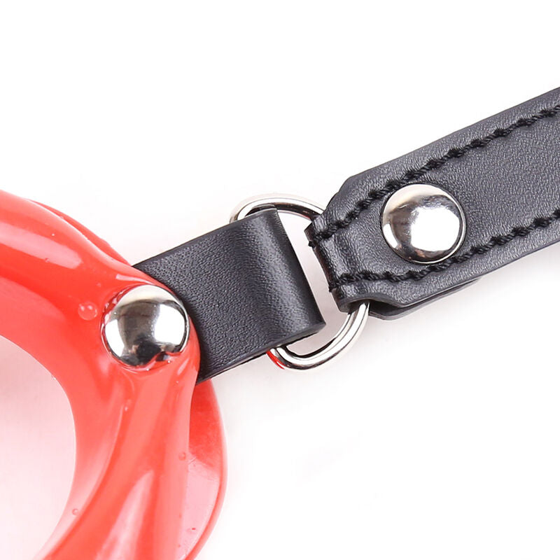 Ohmama Fetish Red Lips Gap With Pu Strap - UABDSM