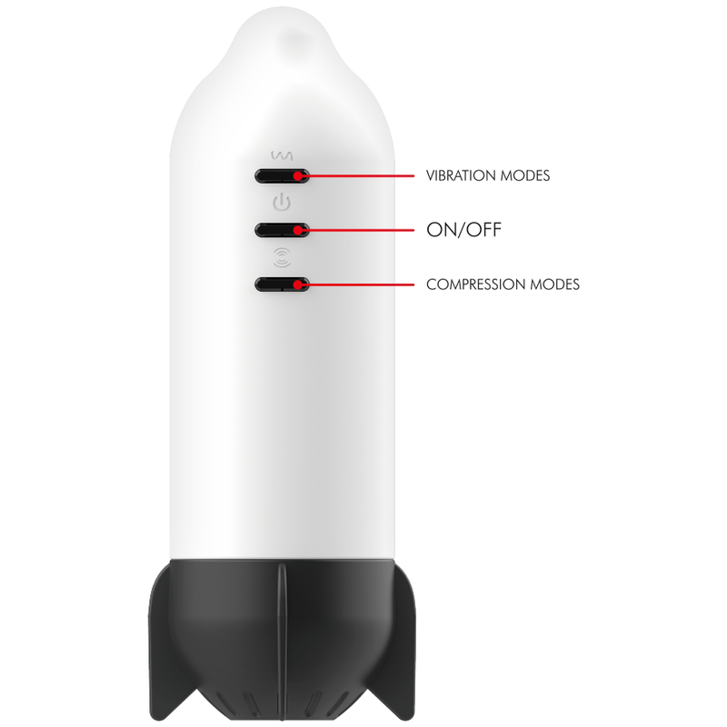 Jamyjob Rocket Masturbator Soft Compression Tech And Vibration - UABDSM