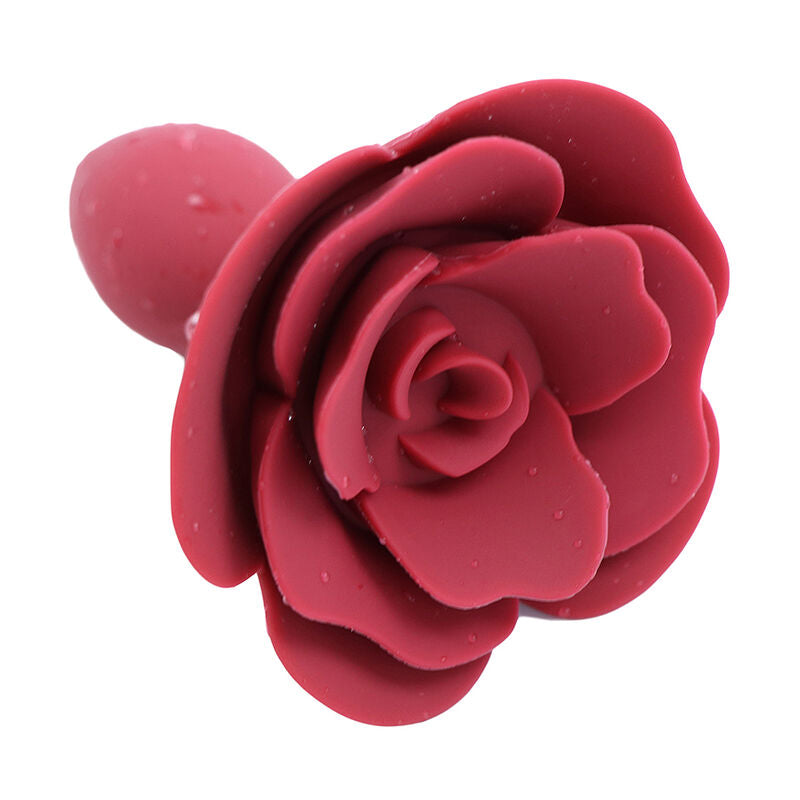 Ohmama Fetish Rose Silicone Anal Plug - Red - UABDSM