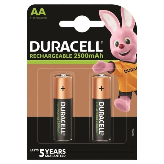 Duracell Rechargeable Battery Hr6 Aa 2500mah 2 Unit - UABDSM