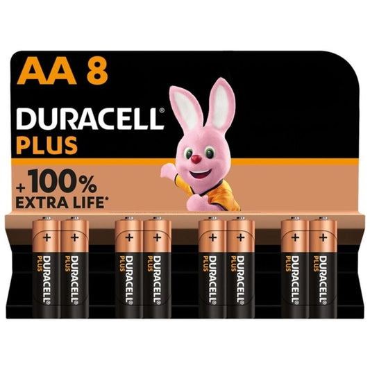 Duracell Plus Power 100 Alkaline Battery Aa Lr6 8 Unit - UABDSM