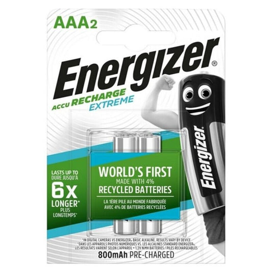 Energizer Extreme Rechargeable Battery Hr03 Aaa 800mah 2 Unit - UABDSM