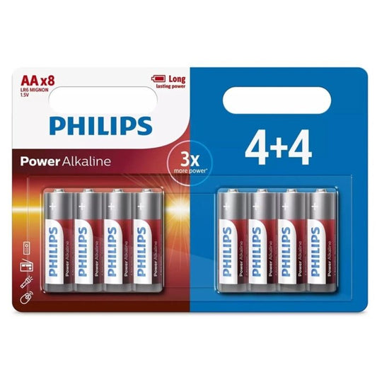 Philips Power Alkaline Battery Aa Lr6  4+4 Unit - UABDSM