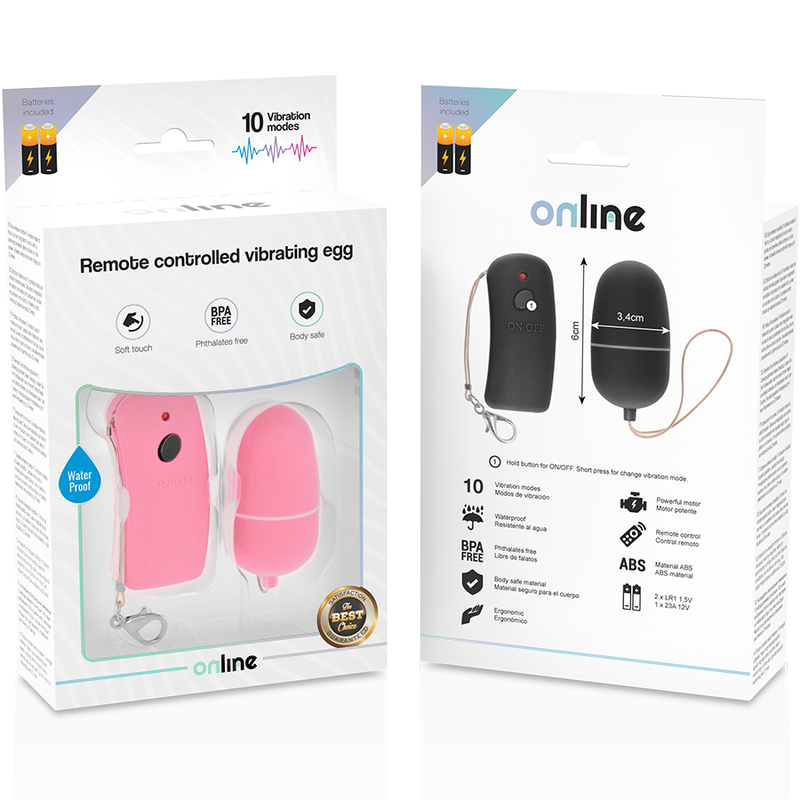 Online Remote Controlled Vibrating Egg - Black - UABDSM