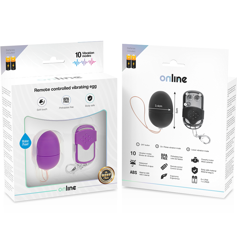 Online Remote Control Vibrating Egg  S - Purple - UABDSM