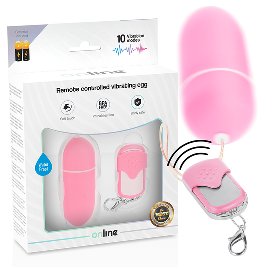 Online Remote Control Vibrating Egg L - Pink - UABDSM
